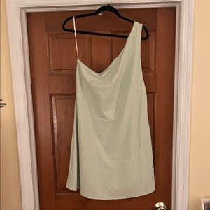 One-Shoulder Women's Athletic Dress in Light Mint